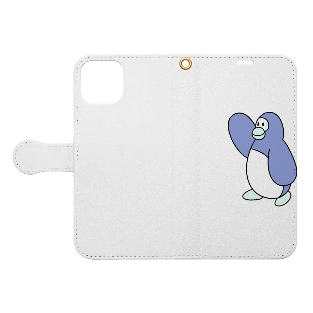 きりさおグッズSHOPのペンギングッズ Book-Style Smartphone Case:Opened (outside)