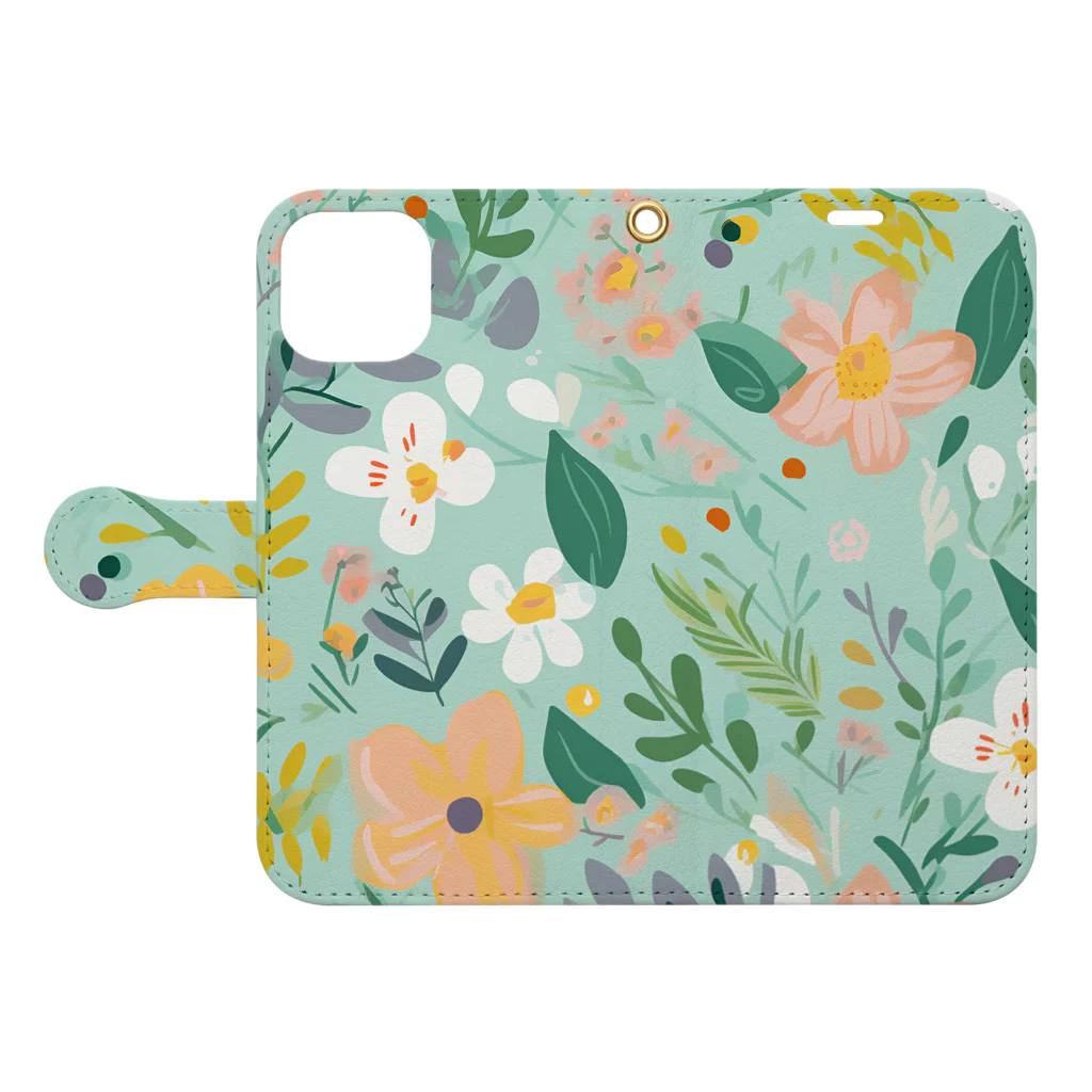 Playful Planetのflower 2 Book-Style Smartphone Case:Opened (outside)