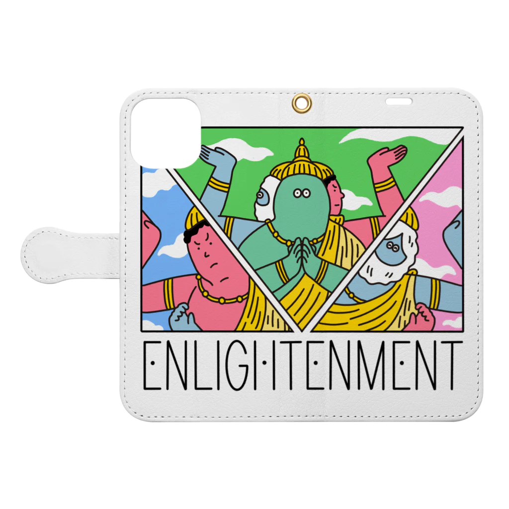 仕事と育児の隙間からのENLIGHTENMENT 手帳型スマホケースを開いた場合(外側)