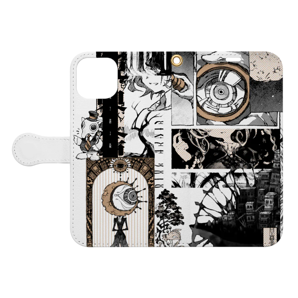 境界舎の19-22 ReMIX SQ Book-Style Smartphone Case:Opened (outside)