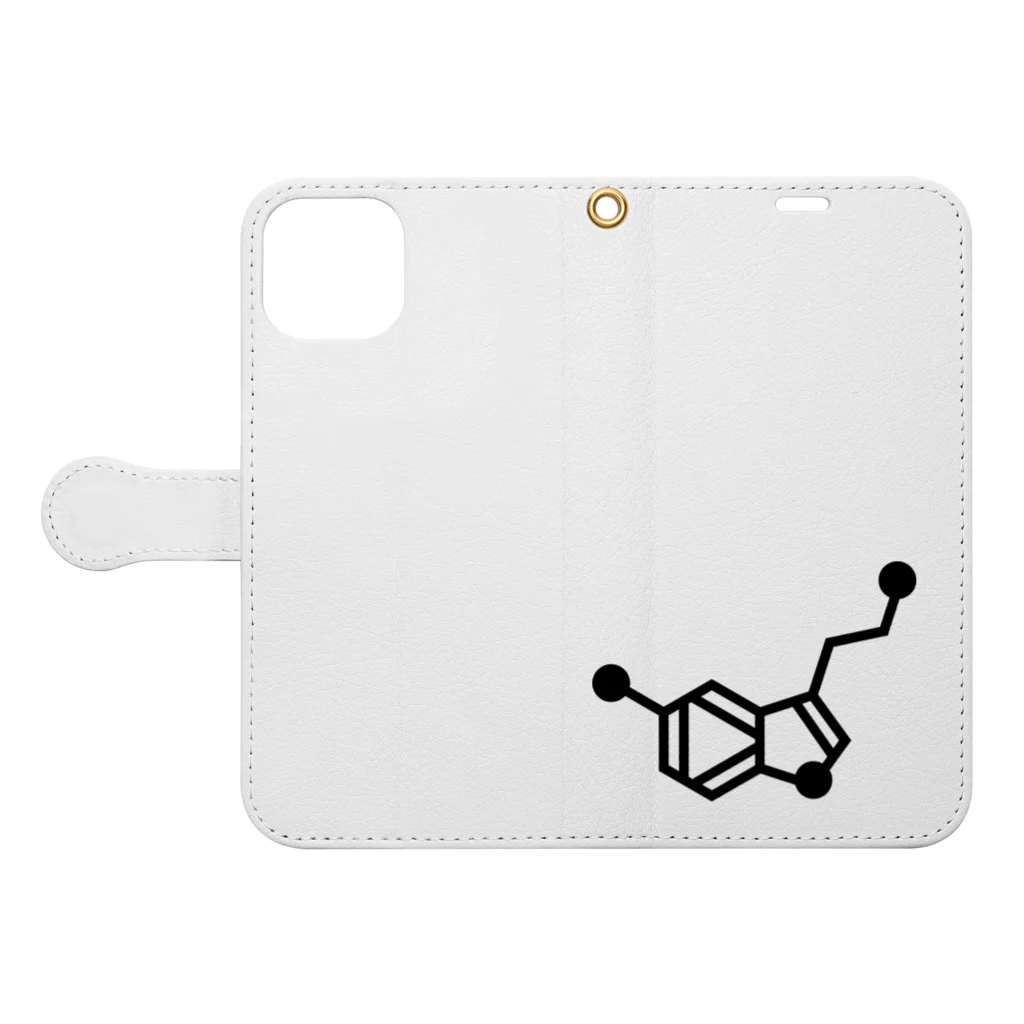 科学雑貨Scientiaのセロトニン Book-Style Smartphone Case:Opened (outside)