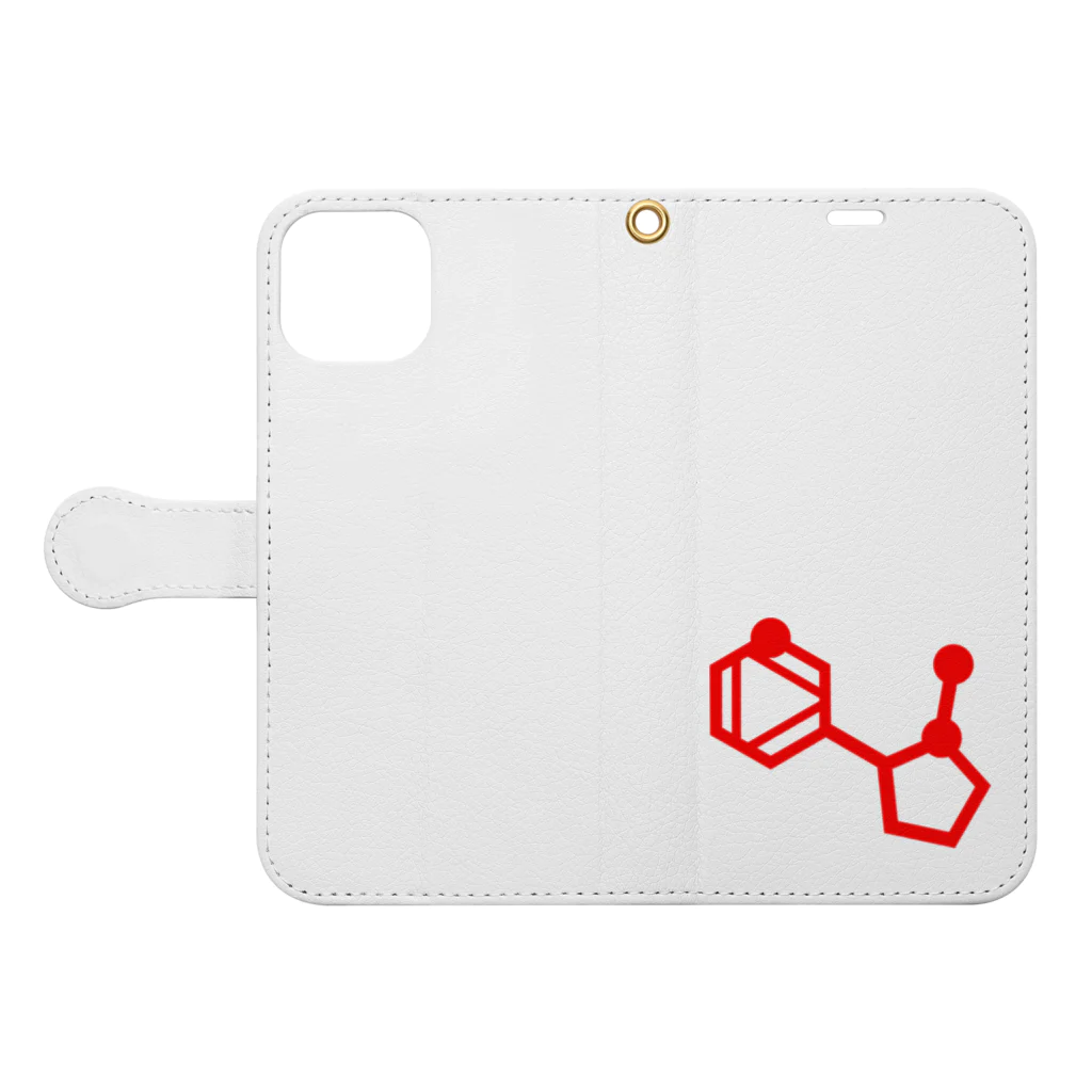 科学雑貨Scientiaのニコチン(マルボロver.) Book-Style Smartphone Case:Opened (outside)