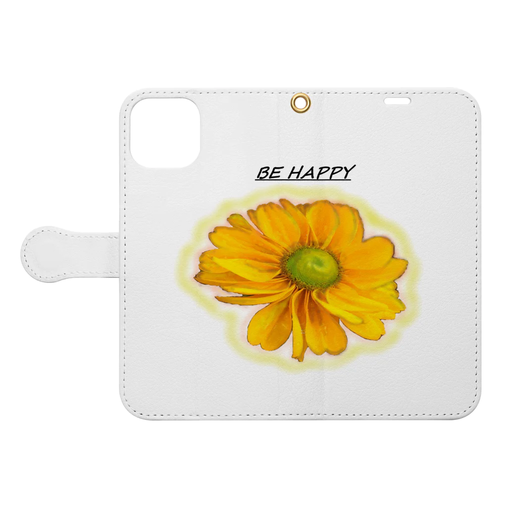 ♡BE HAPPY♡のBE  HAPPY Book-Style Smartphone Case:Opened (outside)