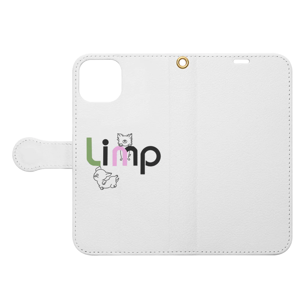 happyのチワワずLimp Book-Style Smartphone Case:Opened (outside)
