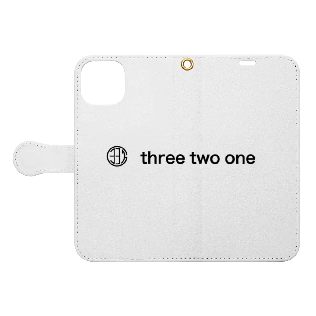 331 three two oneの331ロゴ Book-Style Smartphone Case:Opened (outside)