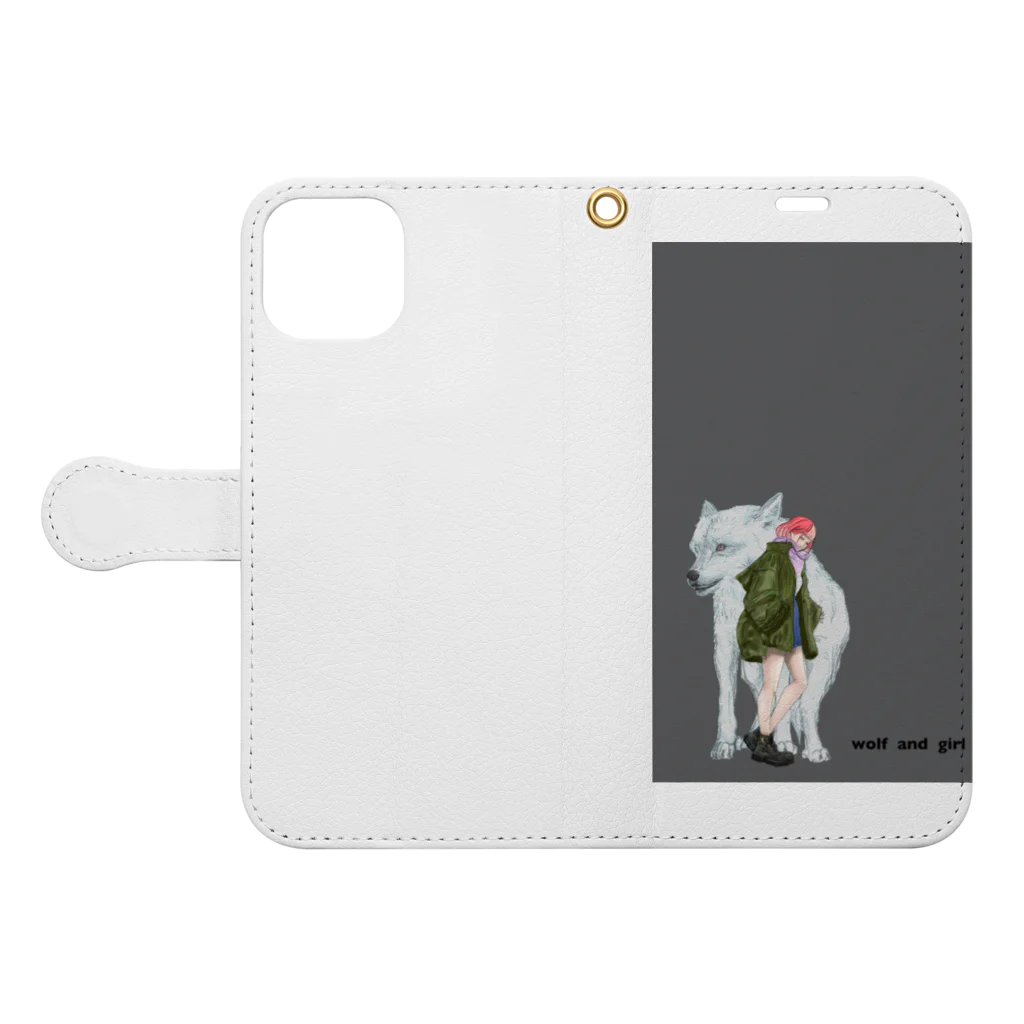 m@rco_41のwolf  and girl Book-Style Smartphone Case:Opened (outside)