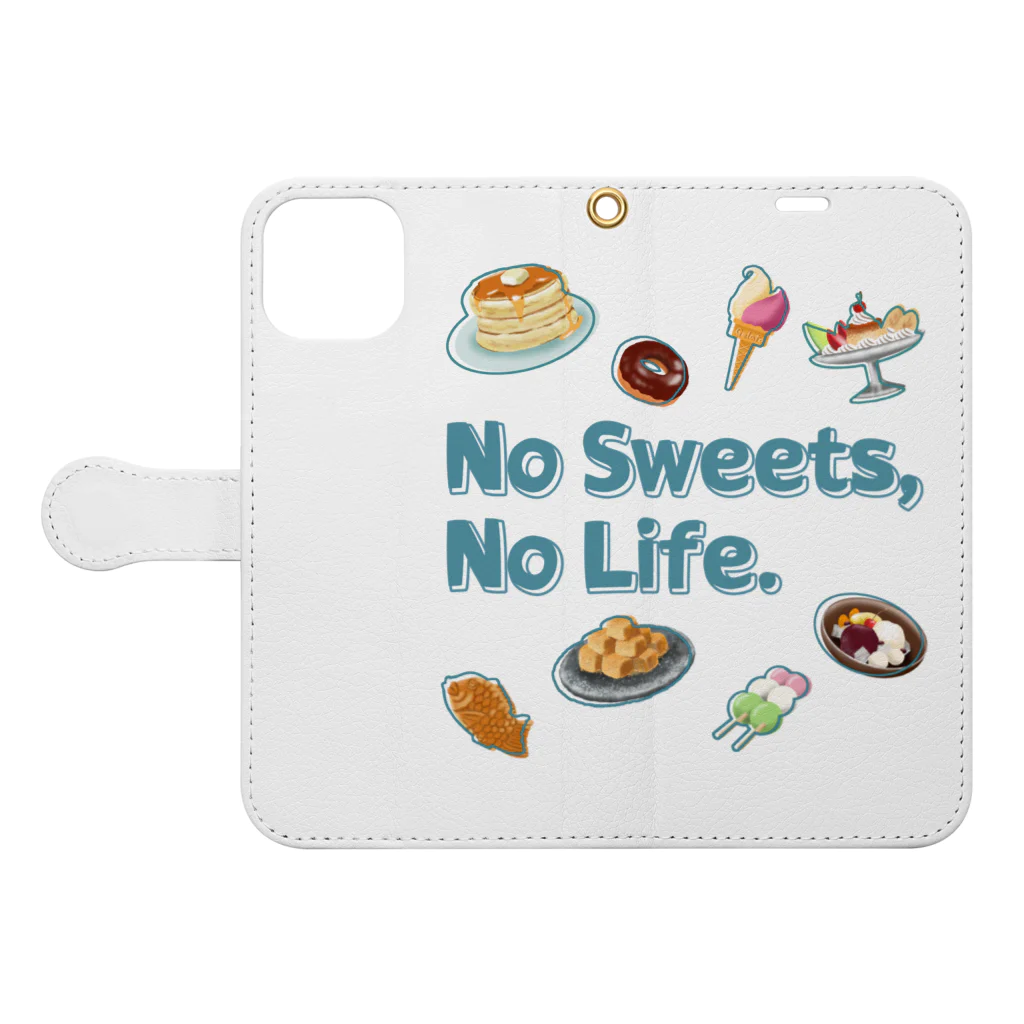 SU-KUのNo Sweets,No Life. Book-Style Smartphone Case:Opened (outside)