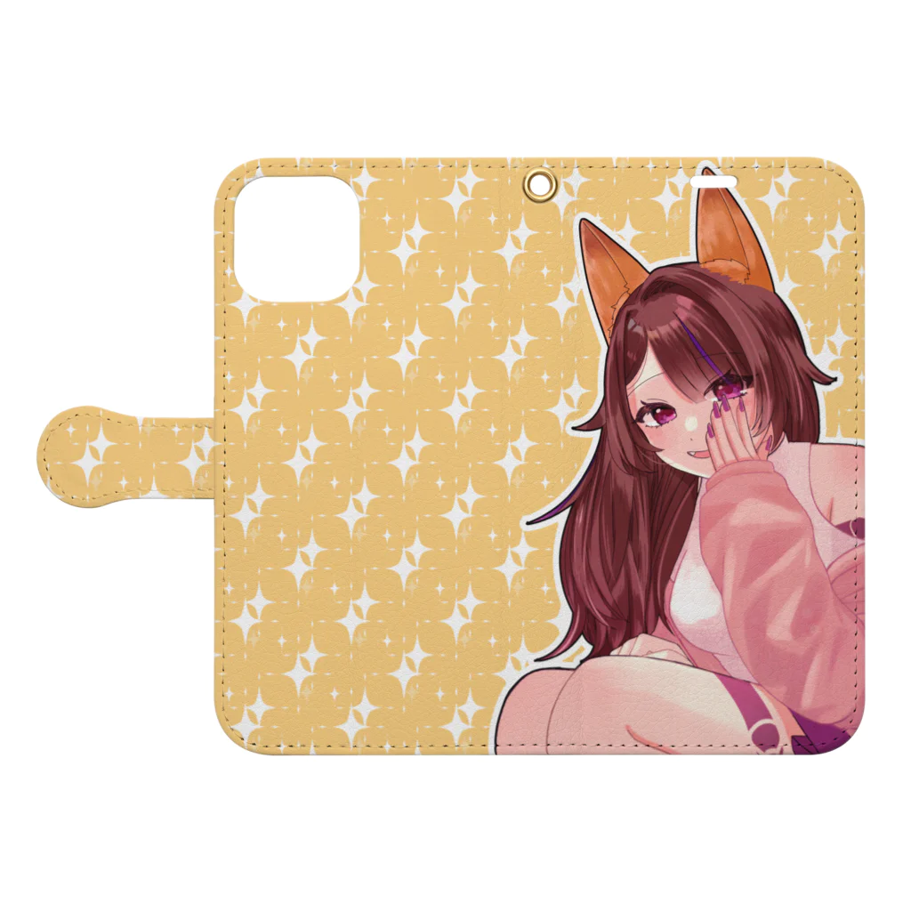 このみちわーくす！のこそこそ話 Book-Style Smartphone Case:Opened (outside)