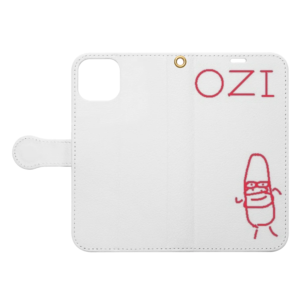 OZI online storeのOZI シンプル 手帳型スマホケースを開いた場合(外側)