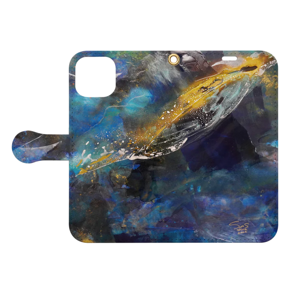 Art Room SunS / erina.の慶良間諸島　マンタ Book-Style Smartphone Case:Opened (outside)