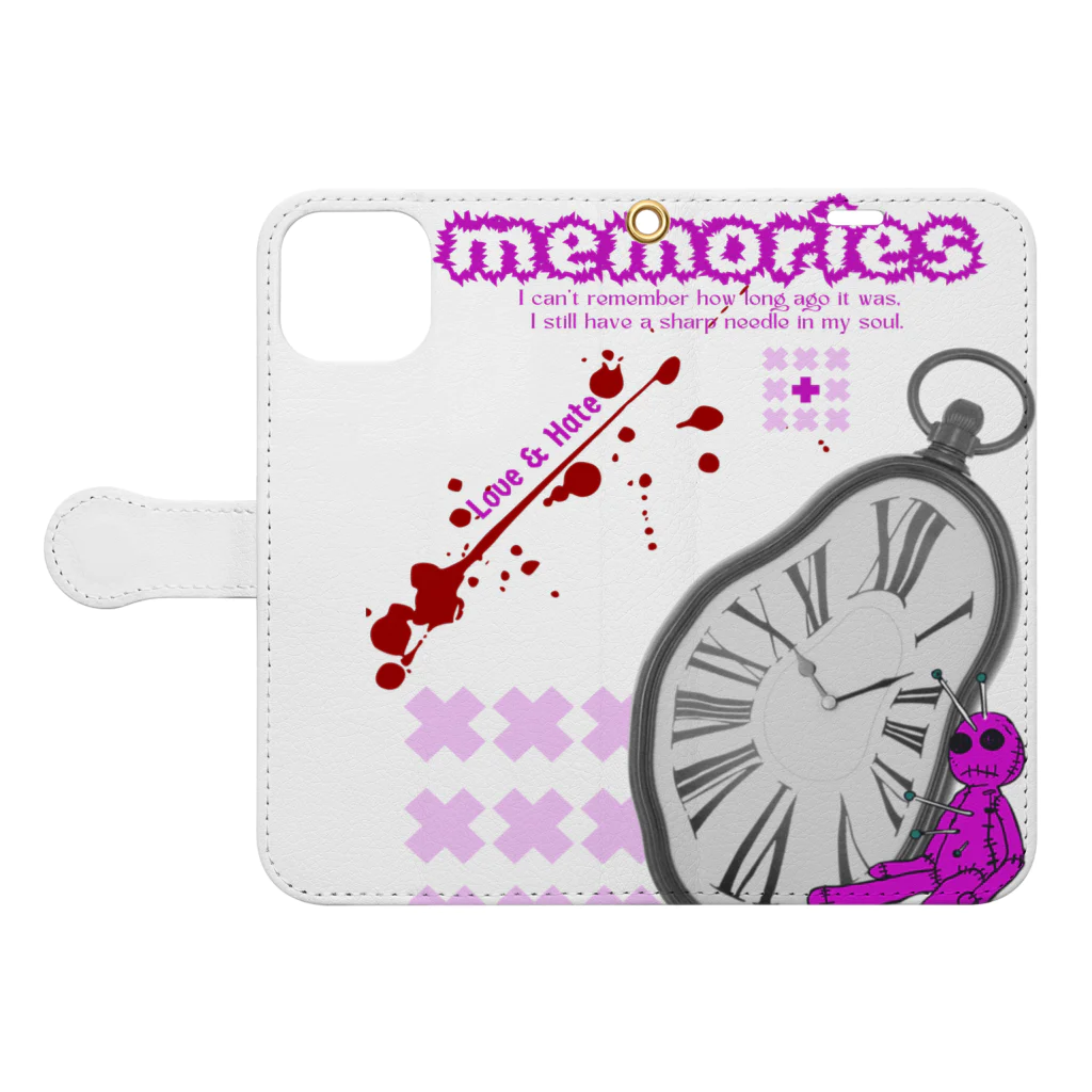 ㌍のるつぼのmemories Book-Style Smartphone Case:Opened (outside)