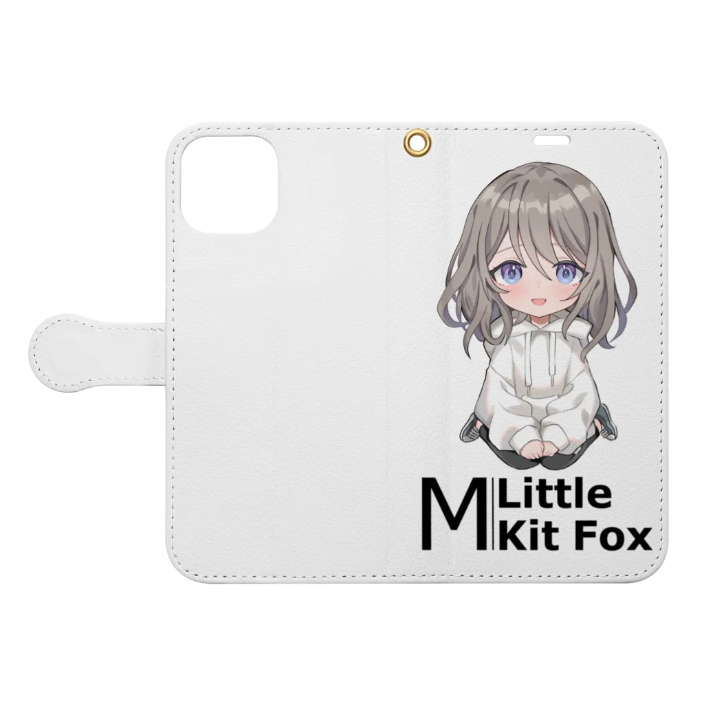 みゆみん@YouTuber ／M|Little Kit Foxのみゆみんスマホケース Book-Style Smartphone Case:Opened (outside)