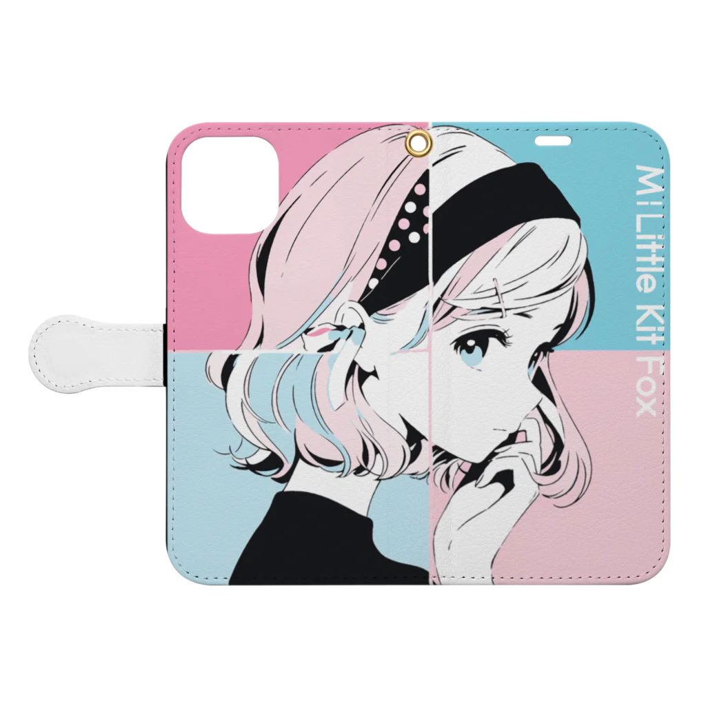 みゆみん@YouTuber ／M|Little Kit FoxのJelly スマホケース Book-Style Smartphone Case:Opened (outside)