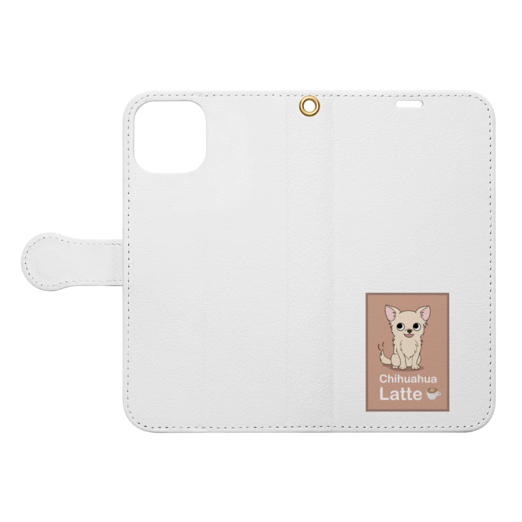 Bordercollie StreetのCh-Latte-1 Book-Style Smartphone Case:Opened (outside)