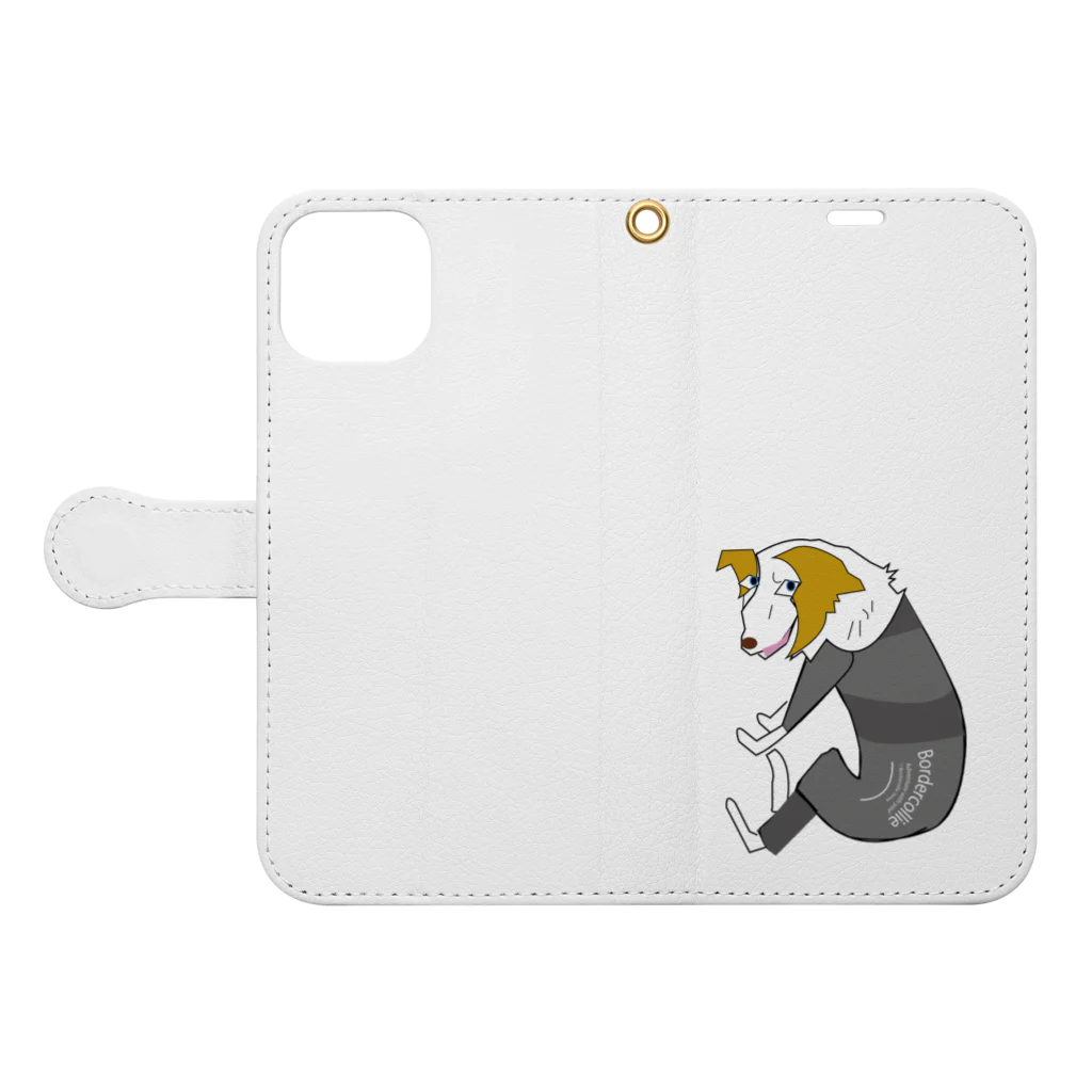 Bordercollie Streetのbcs99-nu3 Book-Style Smartphone Case:Opened (outside)