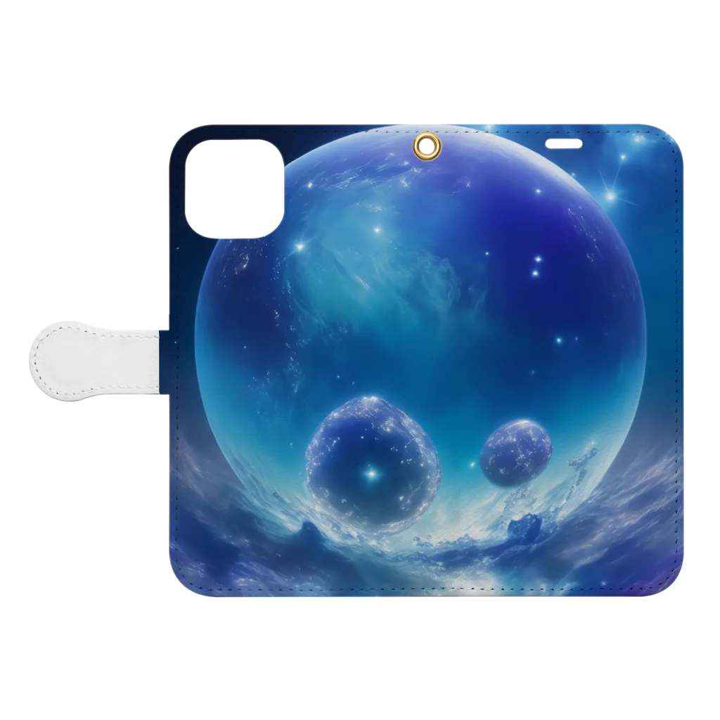 ChromastrAlのTears of the Cosmos Book-Style Smartphone Case:Opened (outside)