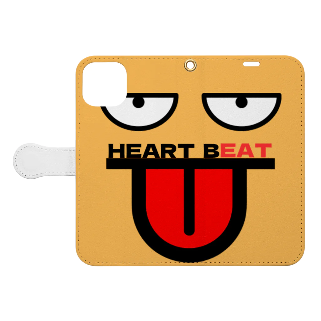 BISCO@道具屋のHEART BEAT Book-Style Smartphone Case:Opened (outside)