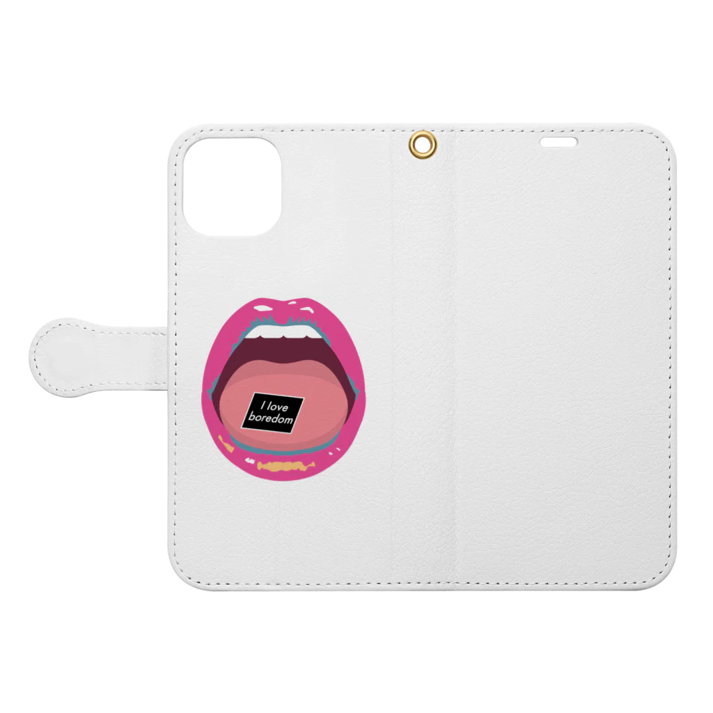 ゴトーアヒルのmouth & paper 退屈が大好きver. Book-Style Smartphone Case:Opened (outside)