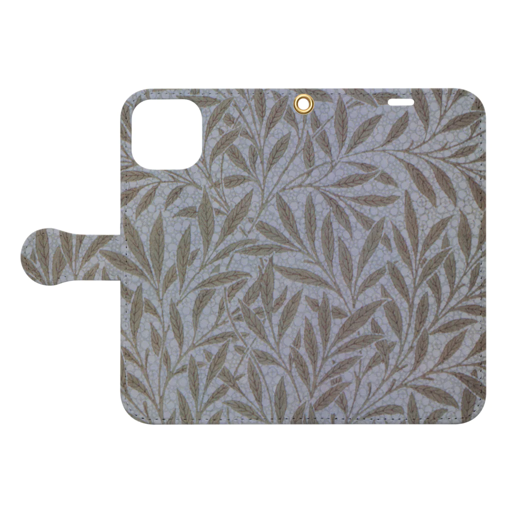 世界美術商店の柳 / Willow Bough Book-Style Smartphone Case:Opened (outside)