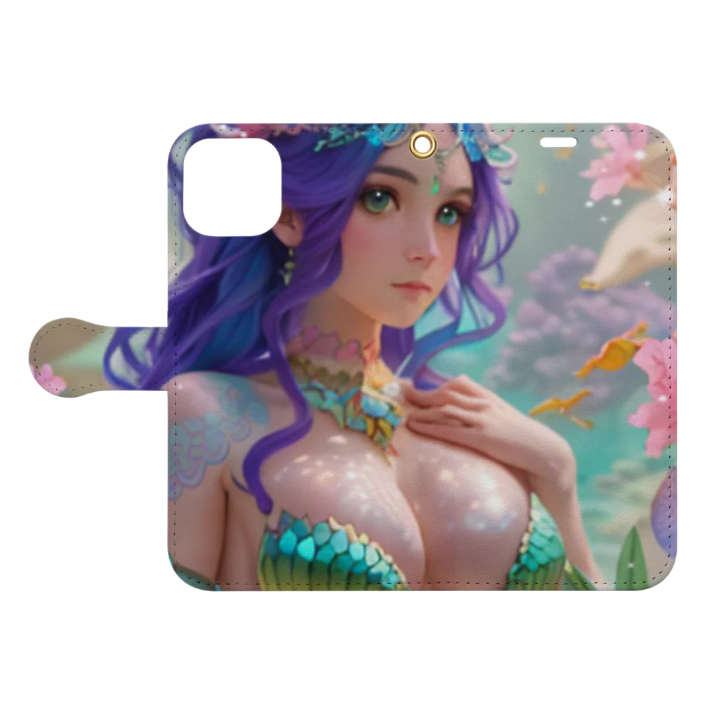 💖宇宙整体♪🌈♪こころからだチャンネル♪💖のbeautiful  mermaid  LARA 手帳型スマホケースを開いた場合(外側)