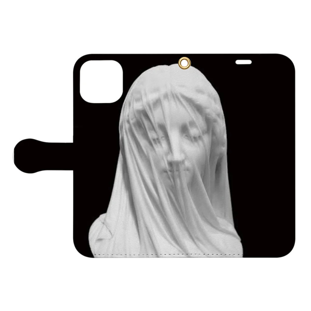 myujiのstatue of Mary veiled Book-Style Smartphone Case:Opened (outside)