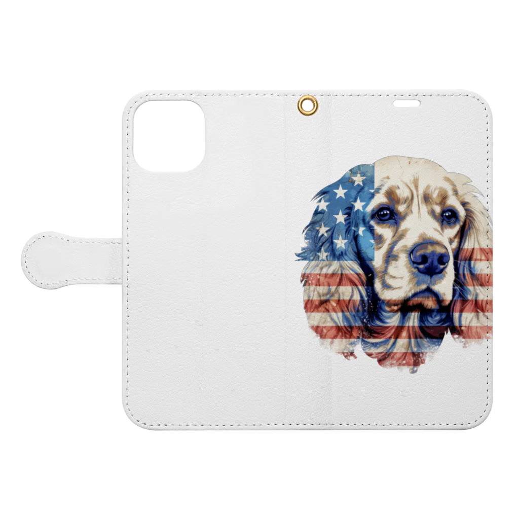 dogsdream8246のアメリカンコッカーアメリカ Book-Style Smartphone Case:Opened (outside)