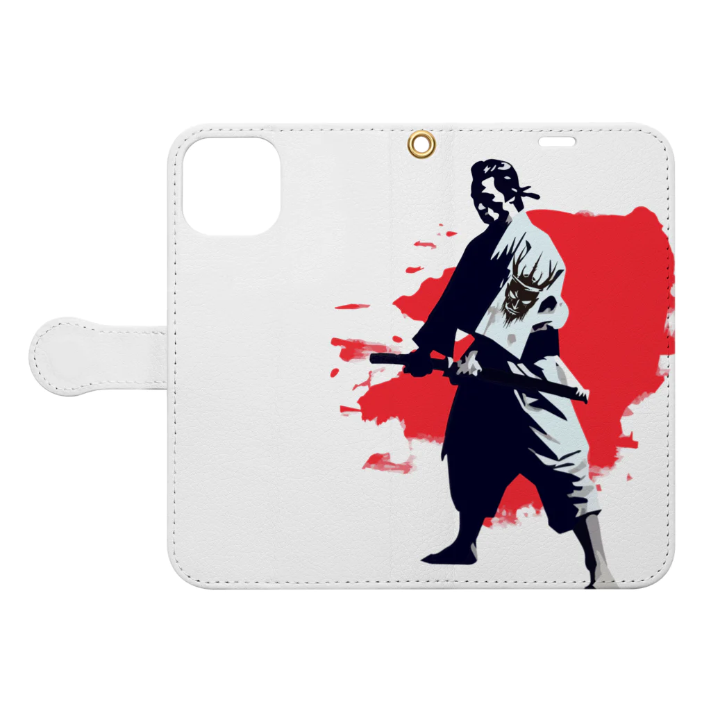 ASYLUMのSAMURAI Book-Style Smartphone Case:Opened (outside)