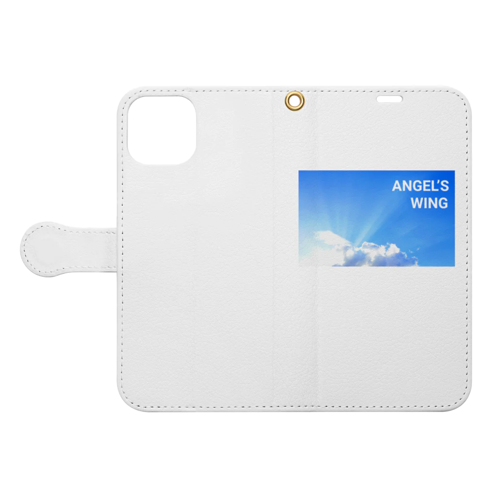 kazu_gの天使の羽！ ANGEL’S  WING Book-Style Smartphone Case:Opened (outside)