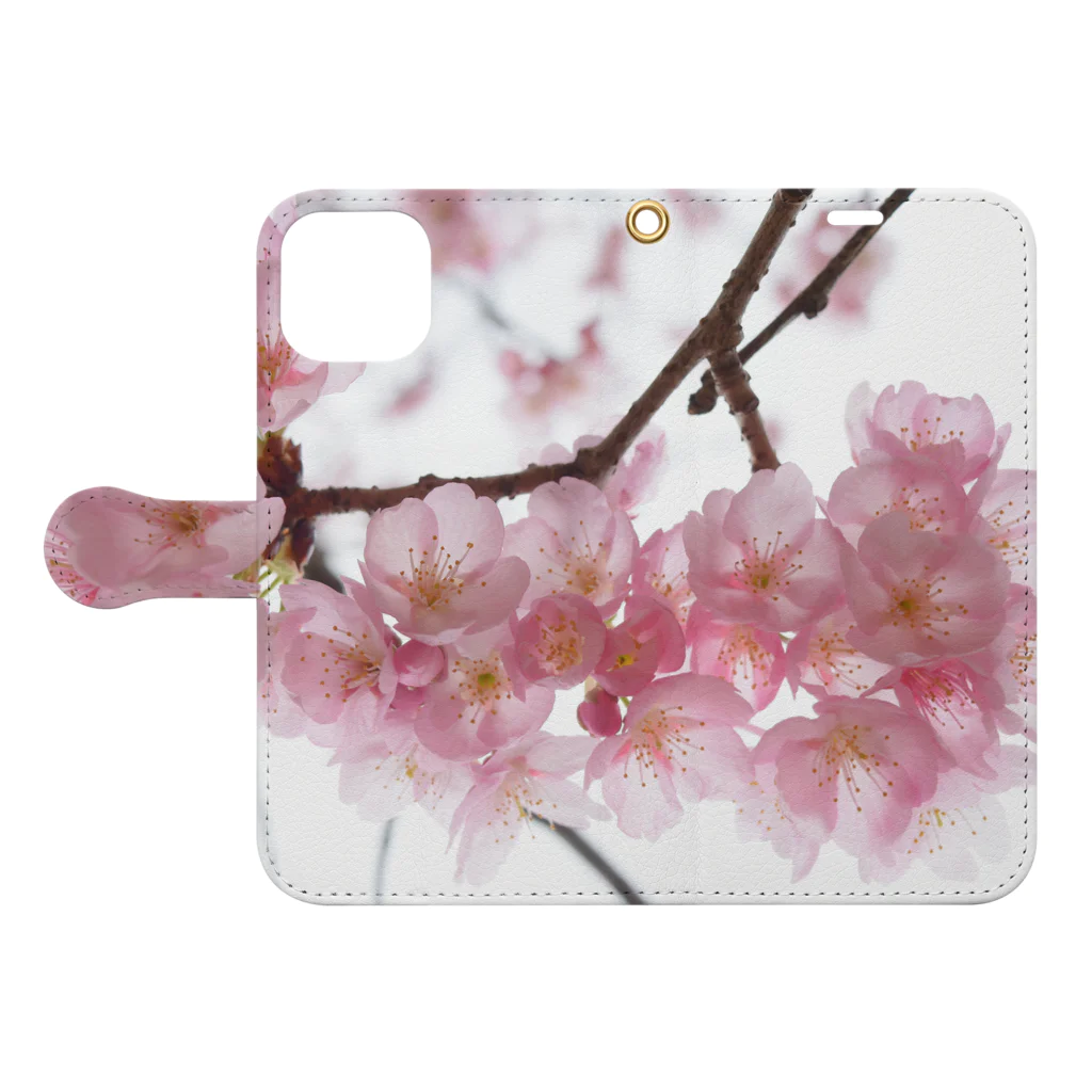 I miss you の河津桜満開 Book-Style Smartphone Case:Opened (outside)