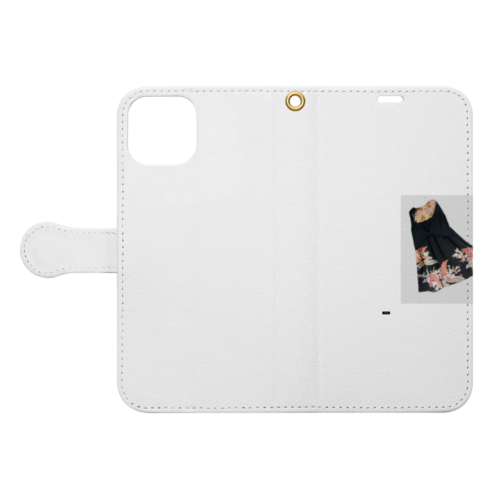 KeishopCreations - 日本の美をあなたにのハンドメイドリメイク着物グッズ Book-Style Smartphone Case:Opened (outside)