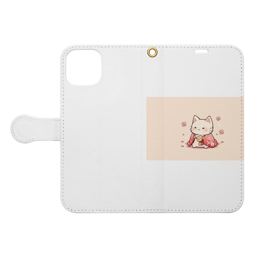 yukimaru3776の小春ちゃん Book-Style Smartphone Case:Opened (outside)