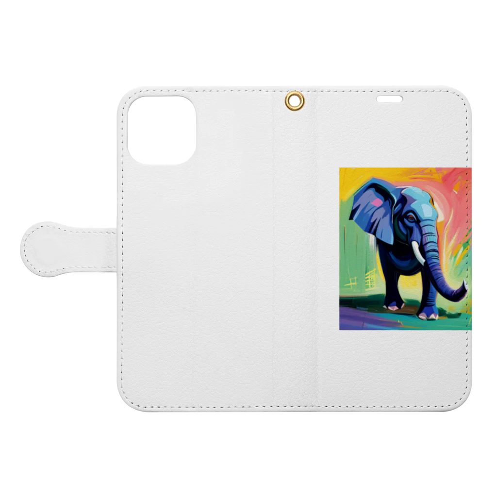 Taiwan_CreatorのOne Elephant Book-Style Smartphone Case:Opened (outside)