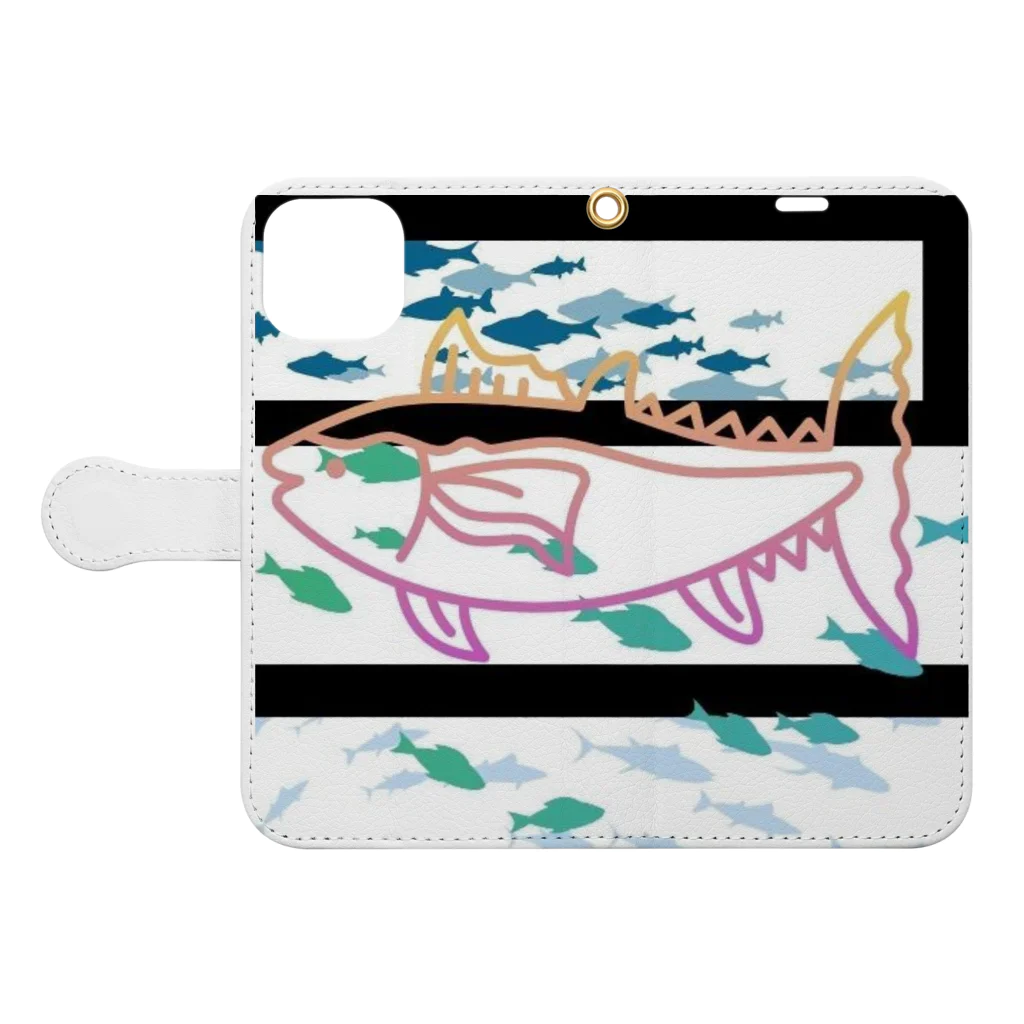 Xmasaのthe　海 Book-Style Smartphone Case:Opened (outside)