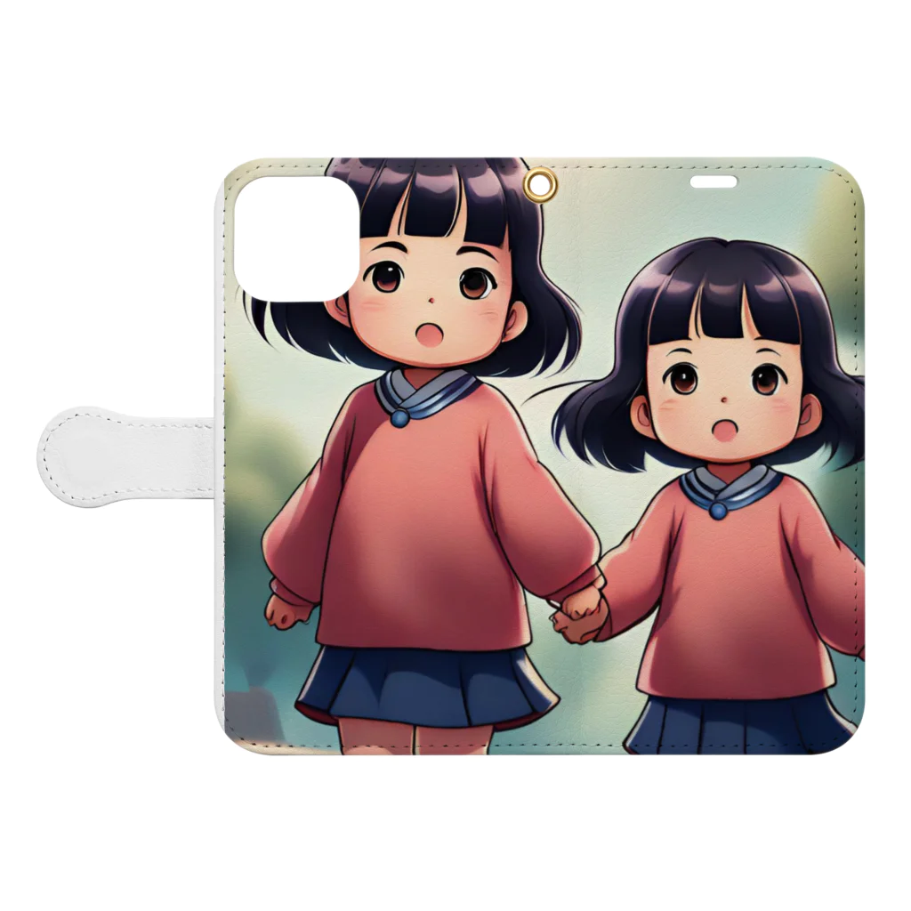 ririyuriのririyuri Book-Style Smartphone Case:Opened (outside)