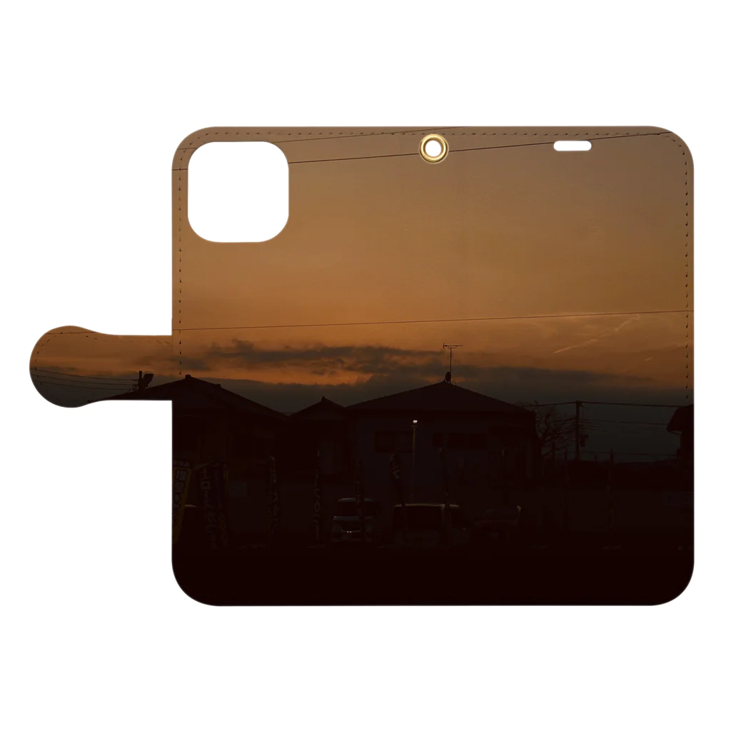 Mi-NtOの夕焼け Book-Style Smartphone Case:Opened (outside)