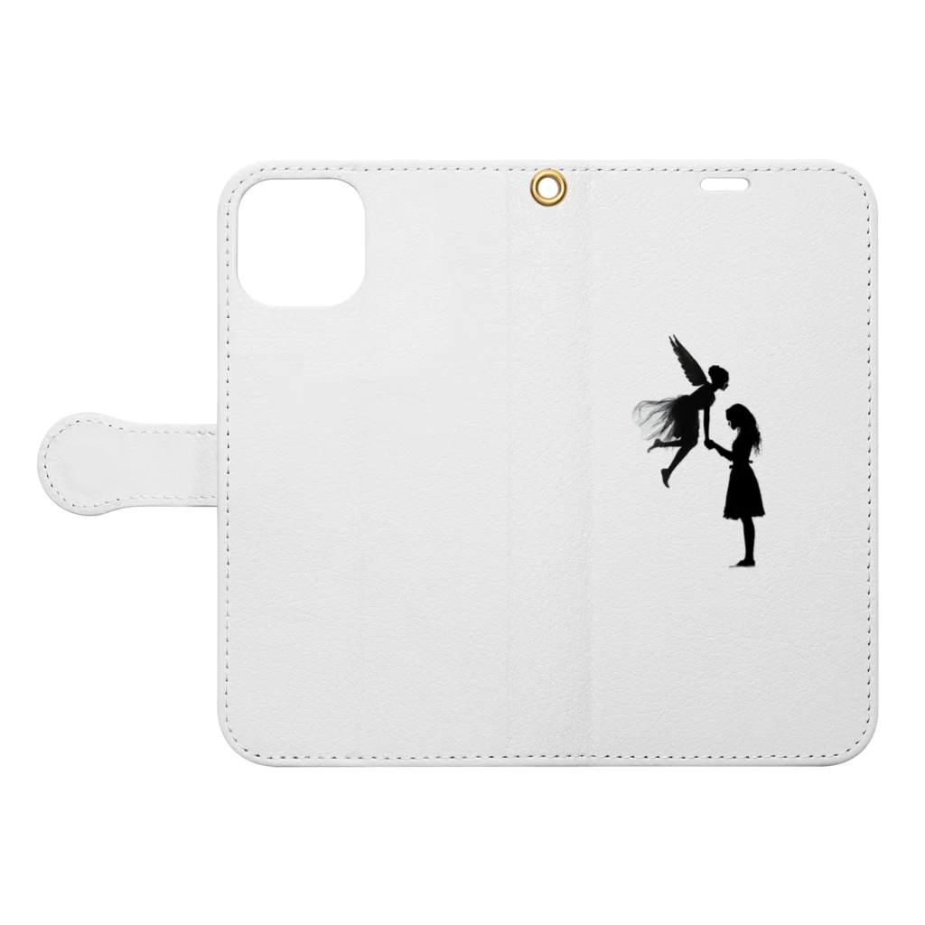 じょいちぃのtear angel Book-Style Smartphone Case:Opened (outside)