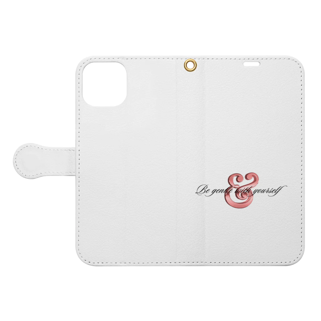 nene-cocoの☆Be gentle with yourself☆ Book-Style Smartphone Case:Opened (outside)