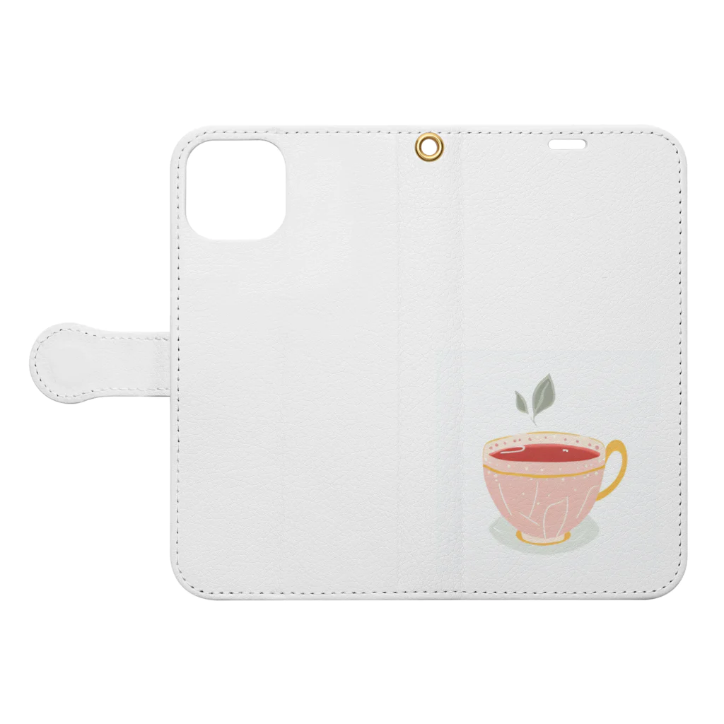 シリーズ＆シリーズの飲み物シリーズ　紅茶 Book-Style Smartphone Case:Opened (outside)