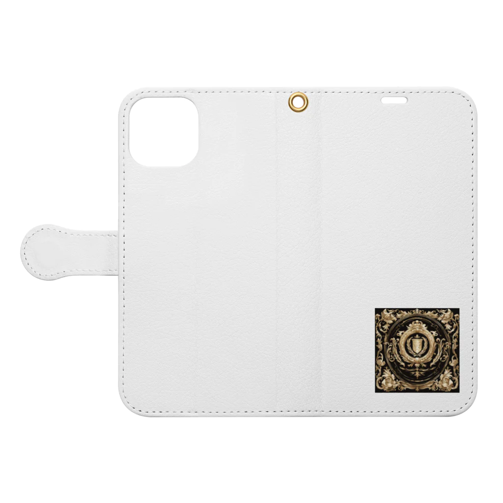 B_possibleのゴージャスエンブレム⚜️ Book-Style Smartphone Case:Opened (outside)