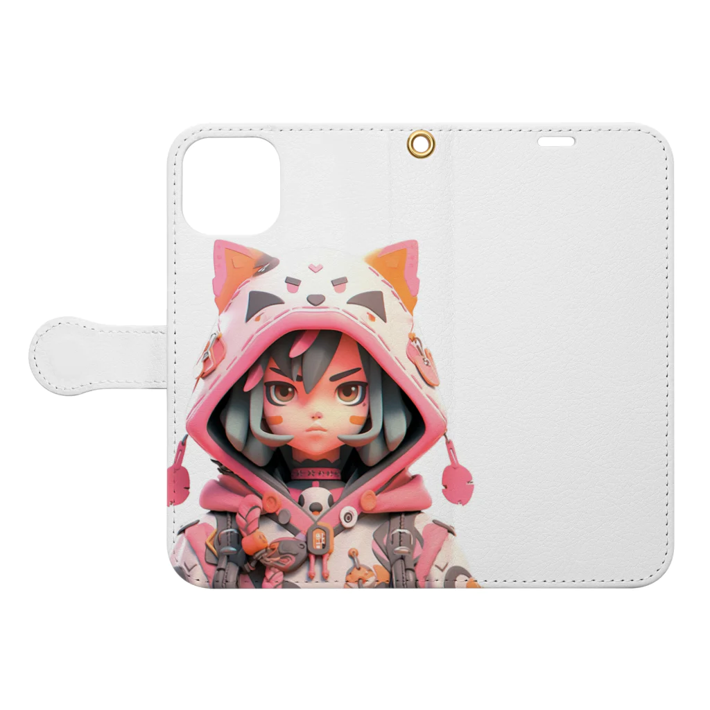 vin troyesのEthnianima（エスニアニマ） Book-Style Smartphone Case:Opened (outside)