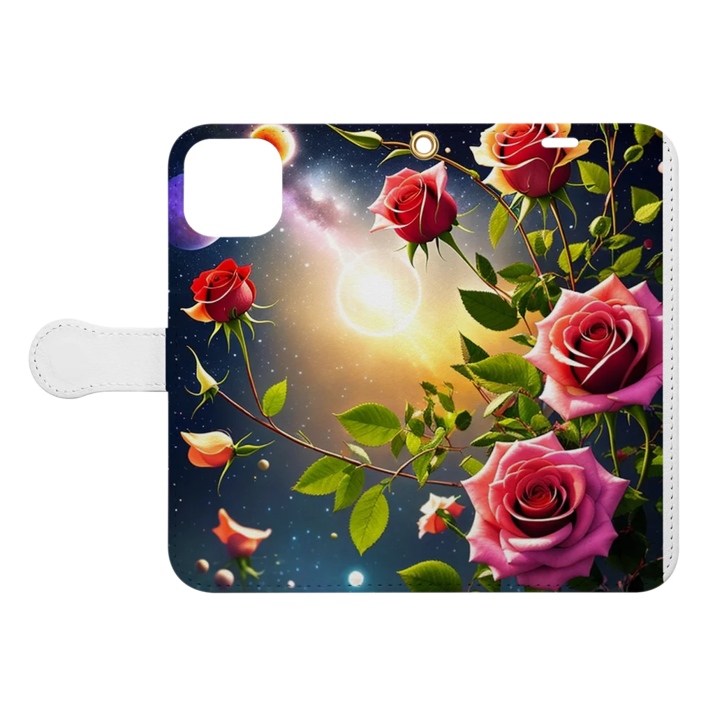 reonasdの情熱の神秘薔薇 Book-Style Smartphone Case:Opened (outside)