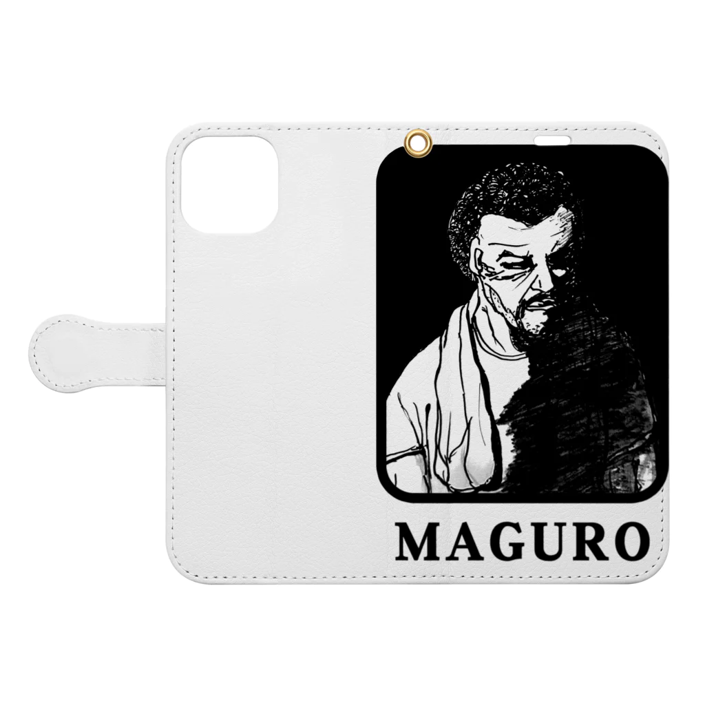 MAGUROのMAGURO 手帳型スマホケースを開いた場合(外側)