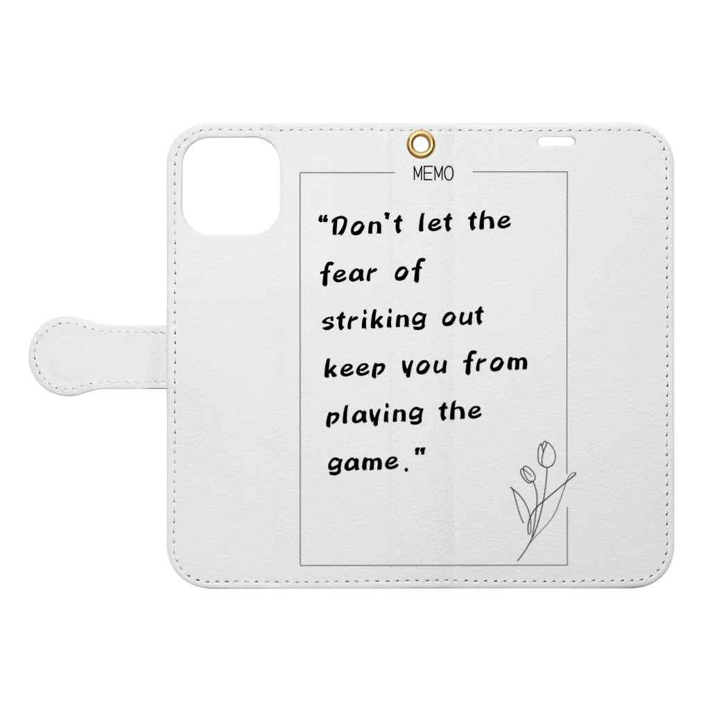 Live_Fullyのmotivation words Book-Style Smartphone Case:Opened (outside)