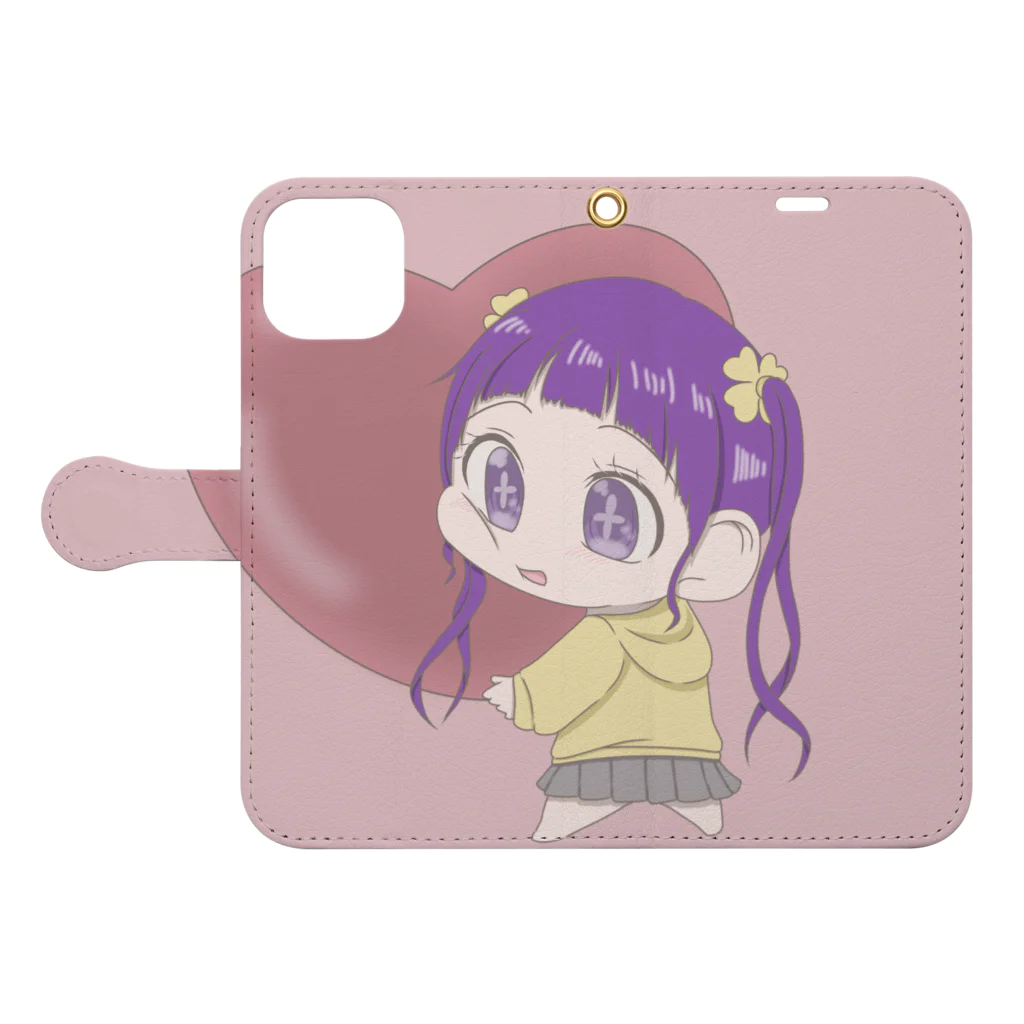 suzumisouの女の子 りんちゃん Book-Style Smartphone Case:Opened (outside)