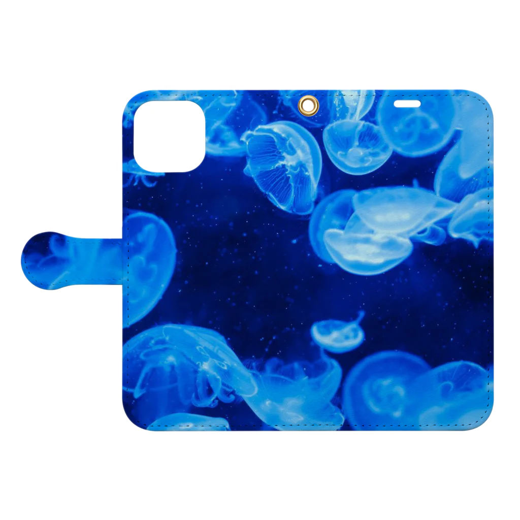 KAOKAOのJellyfish=海月 Book-Style Smartphone Case:Opened (outside)