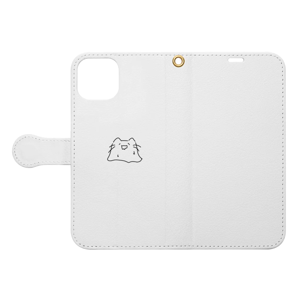 Hakuro's houseの夏バテ猫 Book-Style Smartphone Case:Opened (outside)