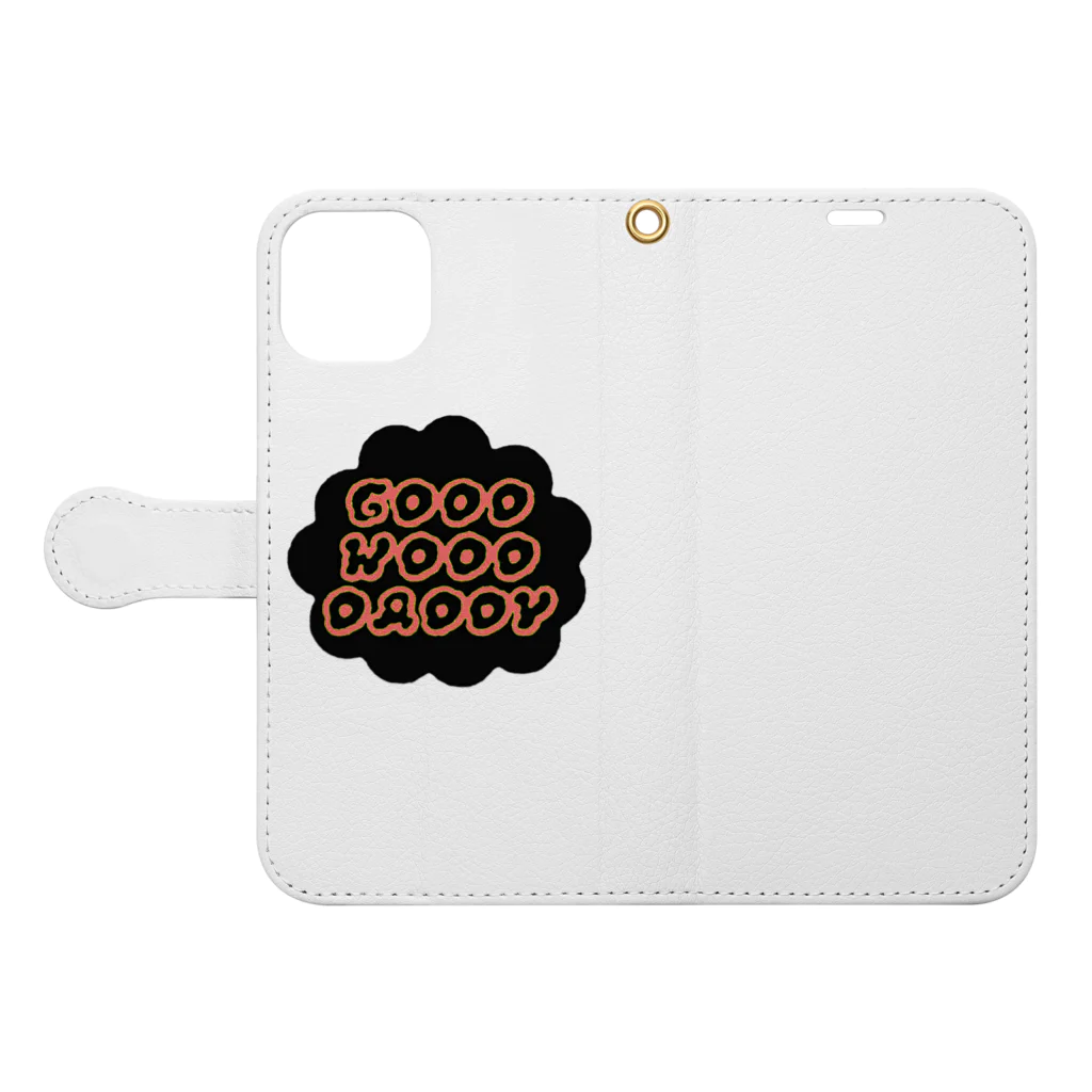 GoodWoodDaddyのGoodWoodDaddy 　もさもさ　カオス Book-Style Smartphone Case:Opened (outside)