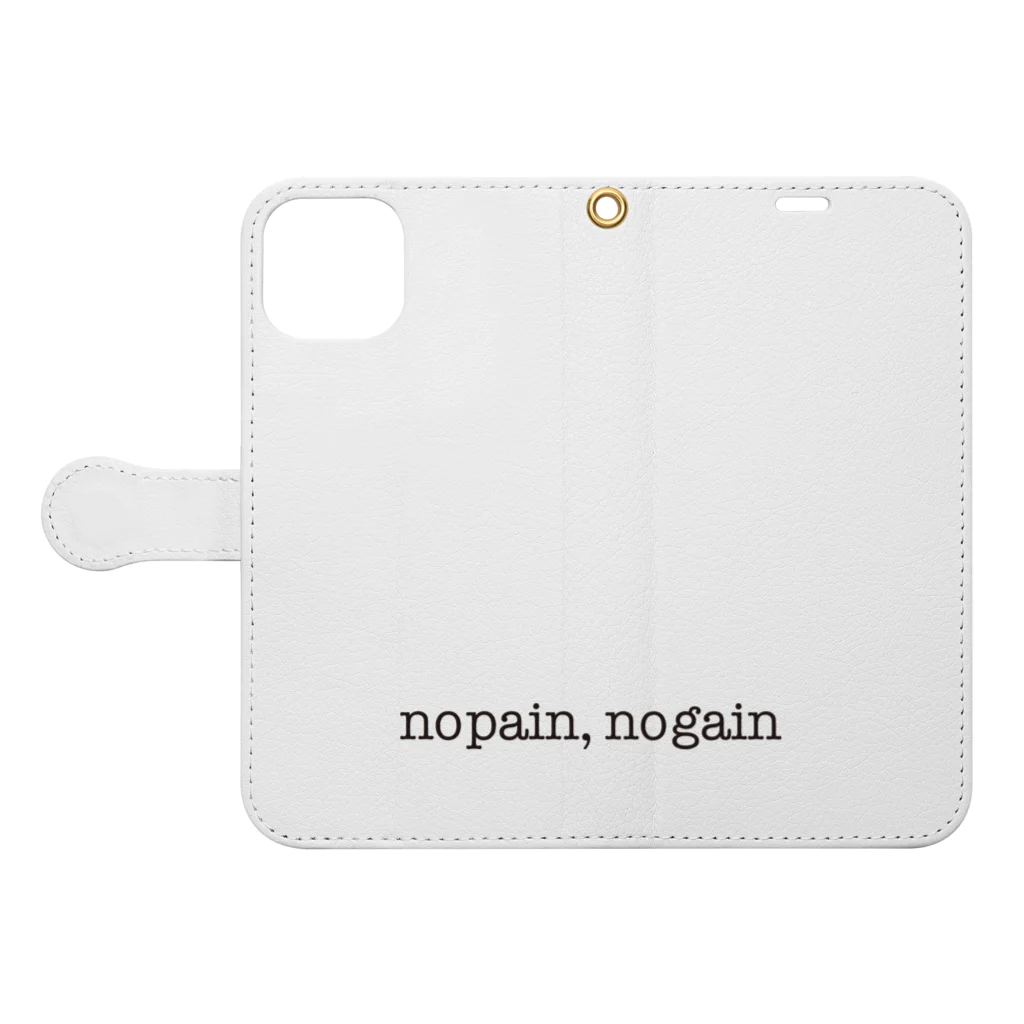 perorisaikoのno pain,no gain. Book-Style Smartphone Case:Opened (outside)