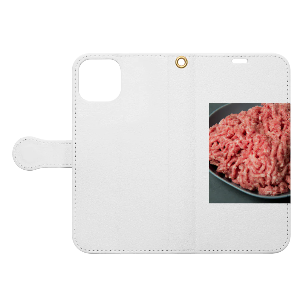 bgengelのひひひひき肉でーす！ Book-Style Smartphone Case:Opened (outside)