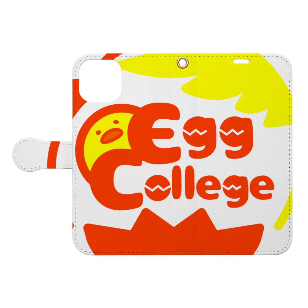 Egg college 物販サークルのEgg college 公式 Book-Style Smartphone Case:Opened (outside)